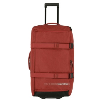 travelite kick off wheeled duffle l - červená bag red