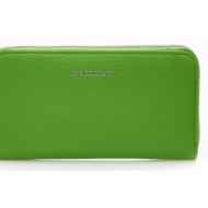 πορτοφόλι πράσινο δερματίνη με φερμουάρ πρασινο