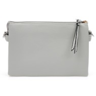 τσάντα γκρι δερματίνη με ...