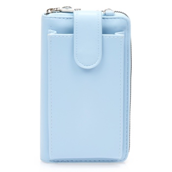πορτοφόλι γαλάζιο δερματίνη με θήκη κινητού και αποσπώμενο