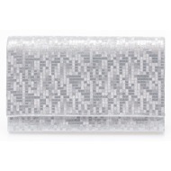 τσάντα φάκελος ασημί ...