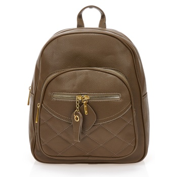 τσάντα πλάτης πράσινο δερματίνη με πολλαπλές θήκες πρασινο σε προσφορά