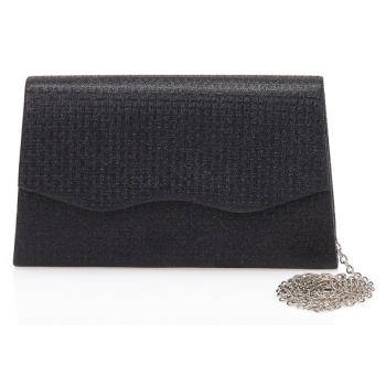 τσάντα φάκελος μαύρη λούρεξ ανάγλυφη μαυρο σε προσφορά