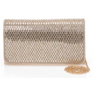 χρυσή βραδινή τσάντα με ...