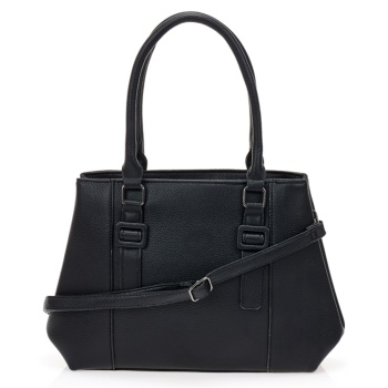 μαύρη τσάντα από συνθετικό δέρμα μαυρο σε προσφορά