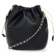 τσάντα ώμου μαύρη με ...