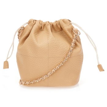 τσάντα ώμου nude με ανάγλυφη υφή nude σε προσφορά