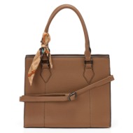 πούρο τσάντα ώμου με διακοσμητικό μαντήλι πουρο