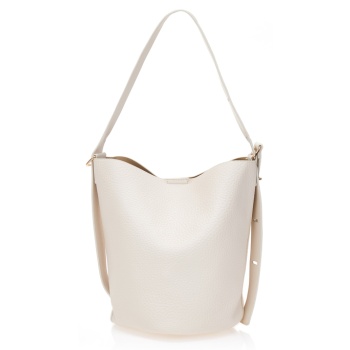 τσαντάκι ώμου μπεζ με ανάγλυφη υφή μπεζ σε προσφορά