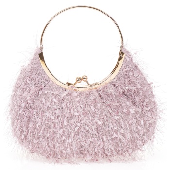 τσάντα χειρός μωβ με κρόσια μωβ σε προσφορά