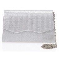 τσάντα φάκελος ασημί ...