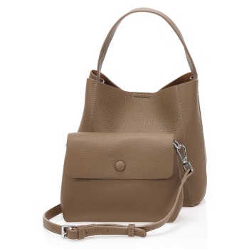 τσάντα ώμου με μικρό τσαντάκι πουρο σε προσφορά