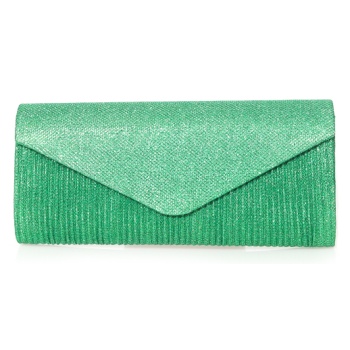 τσάντα φάκελος πράσινη λούρεξ με αλυσίδα πρασινο