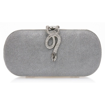 clutch μαύρο λούρεξ από στρας με ιδιαίτερο μεταλλικό σε προσφορά