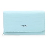 πορτοφόλι γαλάζιο δερματίνη animal print με κούμπωμα γαλαζιο