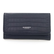 πορτοφόλι μαύρο δερματίνη animal print με κούμπωμα μαυρο