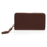 πορτοφόλι καφέ δερματίνη ...