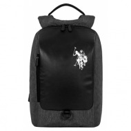 ανδρικό σακίδιο u.s.polo assn beutz5526tzc000 fw23/bronze trophy backpack polyester/pu black μαύρο