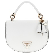 γυναικεία τσάντα χειρός/ώμου guess hwvg919577 gizele mini white λευκό