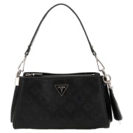 γυναικεία τσάντα χειρός/χιαστί guess hwpg922018 black logo jena μαύρο