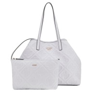 γυναικεία τσάντα shopper guess hwqm931829 white logo vikky ii λευκό