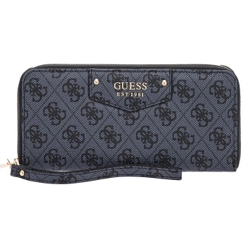 γυναικείο πορτοφόλι guess swebg839046 coal logo brenton γκρι