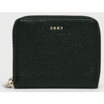 πορτοφόλι dkny γυναικεία, χρώμα μαύρο κύριο υλικό 100%