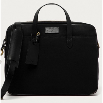 τσάντα polo ralph lauren χρώμα μαύρο
