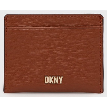 δερμάτινη θήκη για κάρτες dkny κύριο υλικό 100% φυσικό