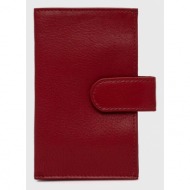 δερμάτινο πορτοφόλι answear lab γυναικείo, χρώμα: κόκκινο 100% φυσικό δέρμα