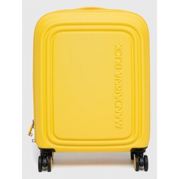 βαλίτσα mandarina duck χρώμα κίτρινο κύριο υλικό 100%
