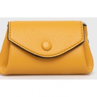 τσάντα united colors of benetton χρώμα: κίτρινο 100% poliuretan