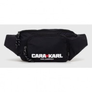τσάντα φάκελος karl lagerfeld karl lagerfeld x cara delevingne χρώμα: μαύρο 97% ανακυκλωμένο πολυαμί