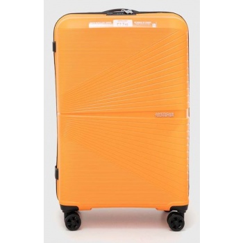 βαλίτσα american tourister χρώμα πορτοκαλί κύριο υλικό