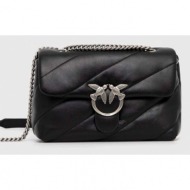 δερμάτινη τσάντα pinko χρώμα: μαύρο κύριο υλικό: φυσικό δέρμα
φόδρα: 50% βαμβάκι, 50% poliuretan