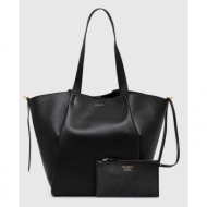 δερμάτινη τσάντα coccinelle boheme χρώμα: μαύρο φυσικό δέρμα