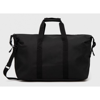 τσάντα rains 13200 weekend bag χρώμα μαύρο κύριο υλικό