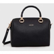 τσάντα liu jo χρώμα: μαύρο πολυεστέρας