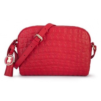 δερμάτινη τσάντα tous χρώμα κόκκινο 100% φυσικό δέρμα