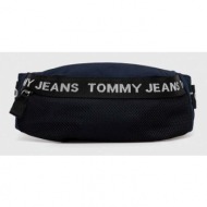 τσάντα φάκελος tommy jeans χρώμα: ναυτικό μπλε 100% πολυεστέρας