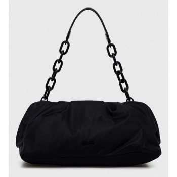 τσάντα calvin klein χρώμα μαύρο κύριο υλικό υφαντικό