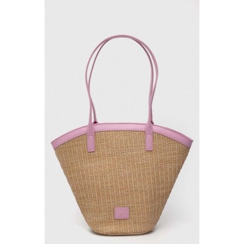 παιδική τσάντα guess χρώμα ροζ κύριο υλικό 58%
