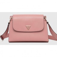 τσάντα guess χρώμα: ροζ 100% poliuretan