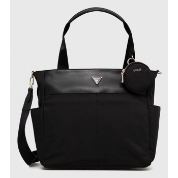τσάντα guess χρώμα μαύρο κύριο υλικό 100%