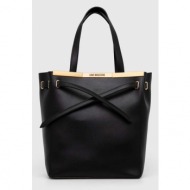 τσάντα love moschino χρώμα: μαύρο συνθετικό ύφασμα