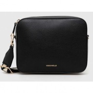 δερμάτινη τσάντα coccinelle χρώμα: μαύρο 100% φυσικό δέρμα