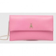 δερμάτινη τσάντα συμπλέκτη patrizia pepe χρώμα: ροζ κύριο υλικό: 100% φυσικό δέρμα
φόδρα: 100% πολυε
