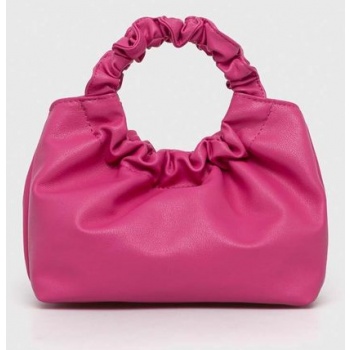 τσάντα abercrombie & fitch χρώμα μοβ κύριο υλικό 100%