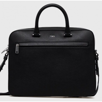 τσάντα boss χρώμα μαύρο κύριο υλικό 50% poliuretan, 50%