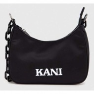 τσάντα karl kani χρώμα: μαύρο 100% πολυεστέρας